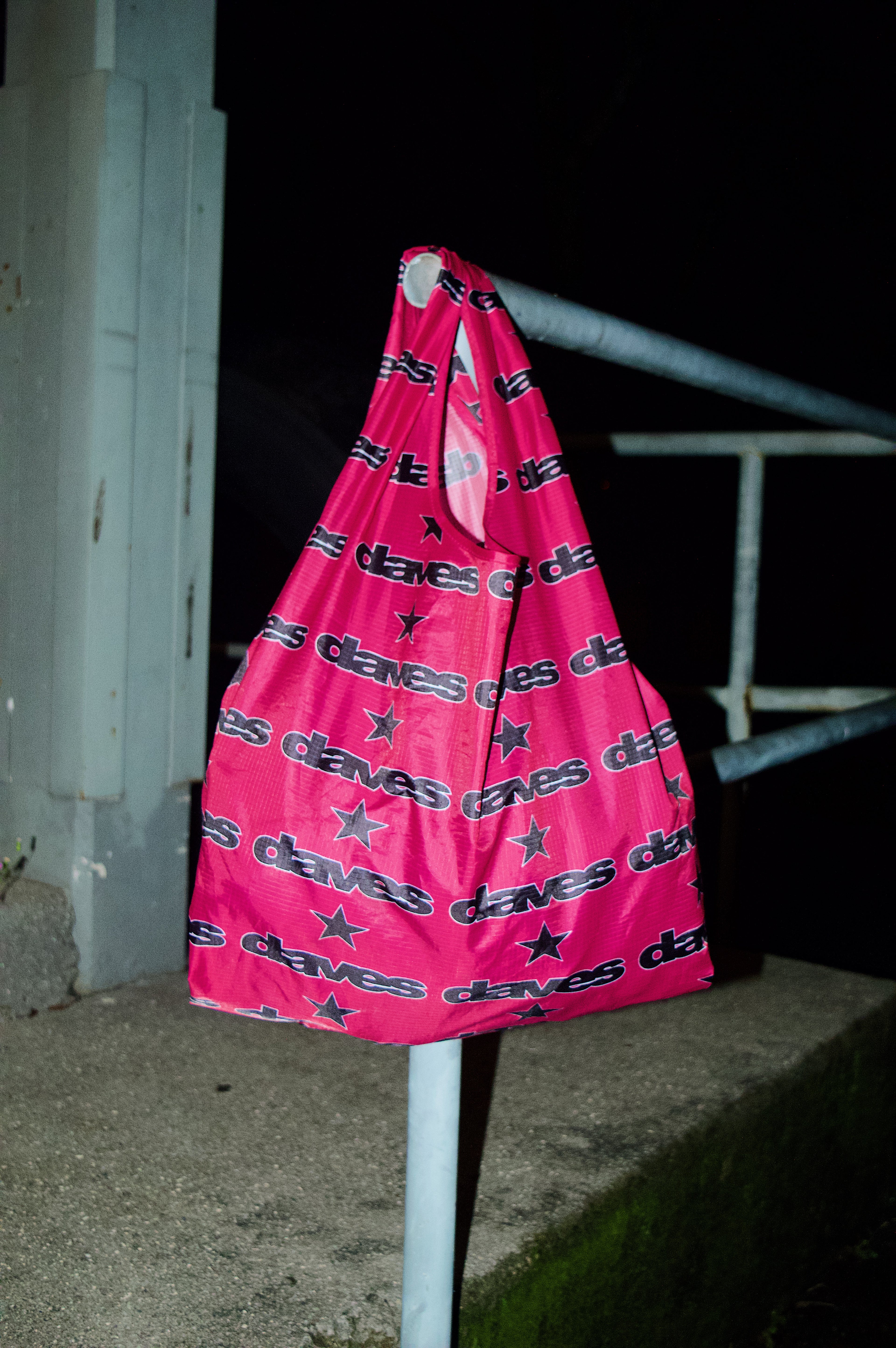 pink star tote bag